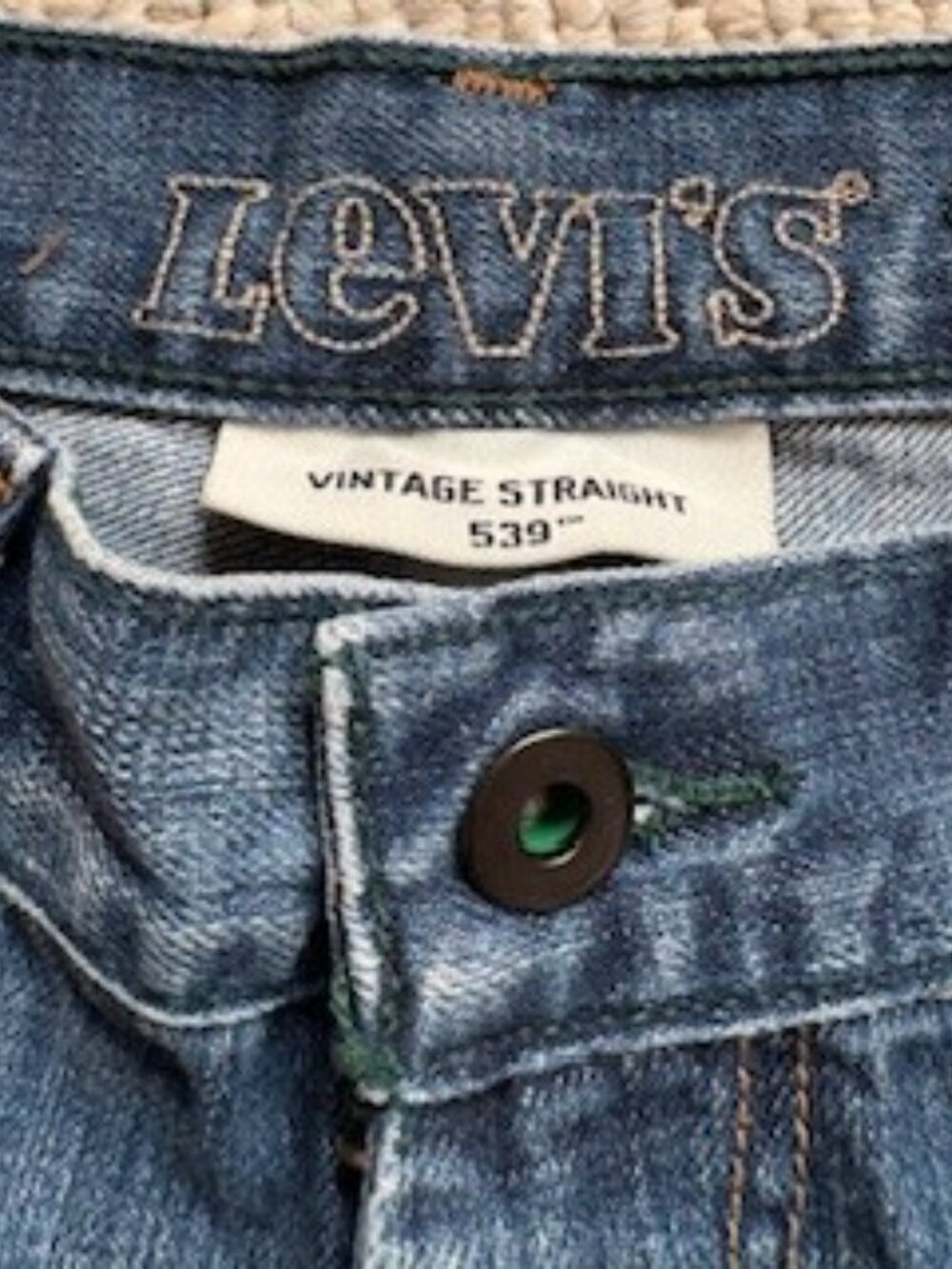 Levi 539 Vintage Straight Blue Jeans 29x32 100% ORGANIC COTTON ECO DENIUM - Picture 2 of 11